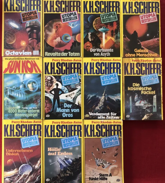 Bücher Science Fiction Utopia Bestseller K.H. Scheer Paket Bundle Nr. 8