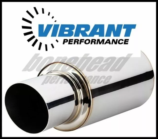 Vibrant 1061 TPV TURBO Muffler w/ 4" Round Angle Cut Tip (3" inlet - 17" long)