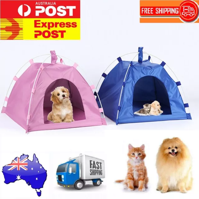 Dog Tent Warm House Indoor Outdoor Pet Cat Bed Travel Cage Kennel Portable Soft