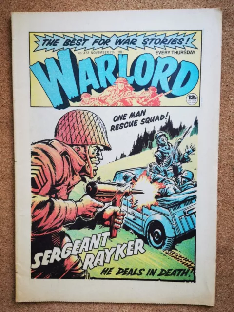 Warlord Boys War Action Picture Stories Comic #372 07/11/81 SERGEANT RAYKER