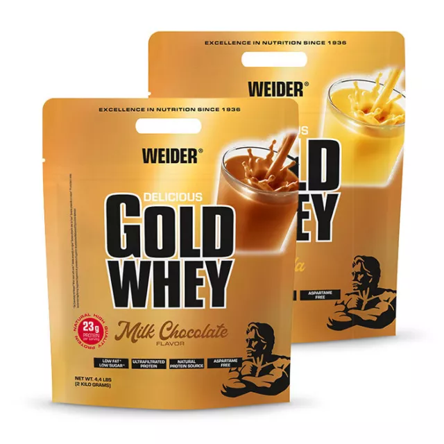 WEIDER Gold Whey Protein 2 kg Beutel !!MHD-AKTION 30.07.24 | Schoko oder Vanille