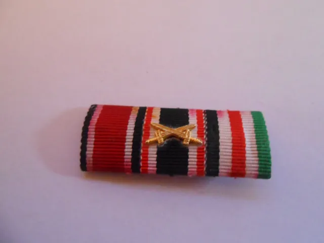 AFRIKA KORPS  medal ribbon bar  iron cross 2nd class  w/merit Germany Italy Axis