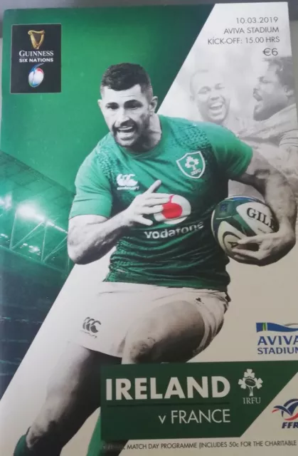 Ireland v France March 2019 official Six Nations rugby programme, Dublin