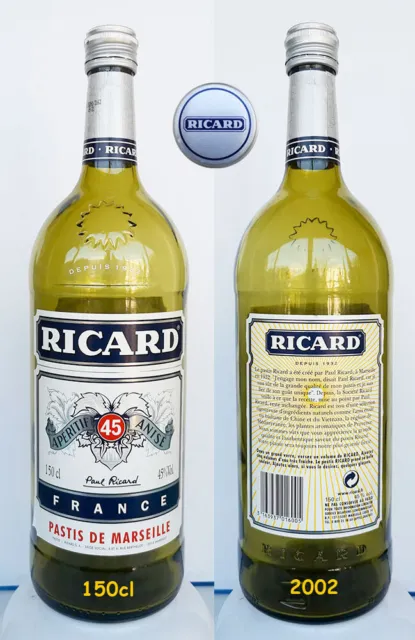 Pack RICARD Pastis de Marseille + 6 verres + Carafe Apéritif anisé - 45%,  70cl : : Epicerie
