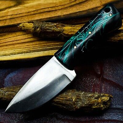AB Knives Custom Handmade 1095 Steel Blade Hunting Skinning Knife Resin 1019
