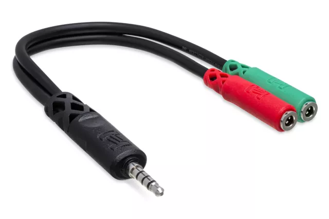 Cable de ruptura Hosa YMM-108 3.5 TRRS a Dual 0.138 in TRSF