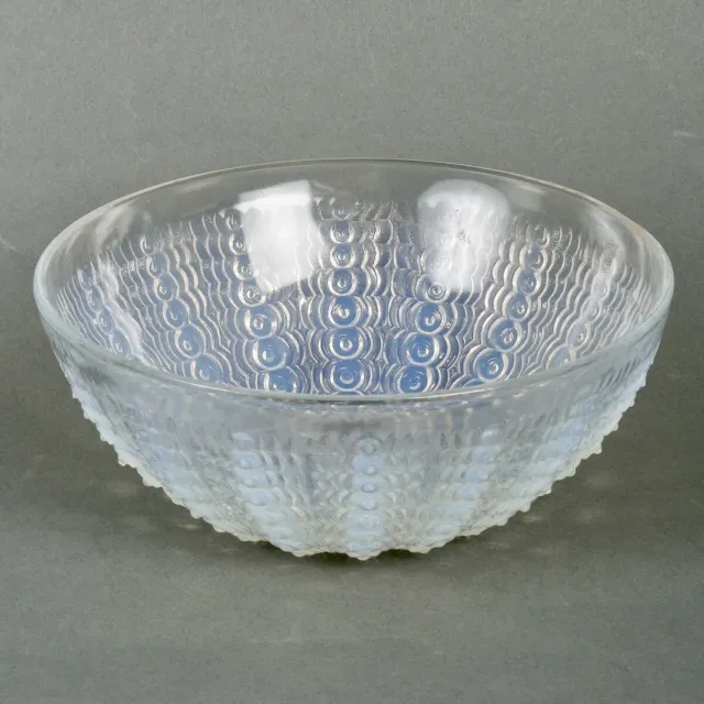 Coupe Oursin Verre Opalescent René Lalique R.Lalique Glass Bowl