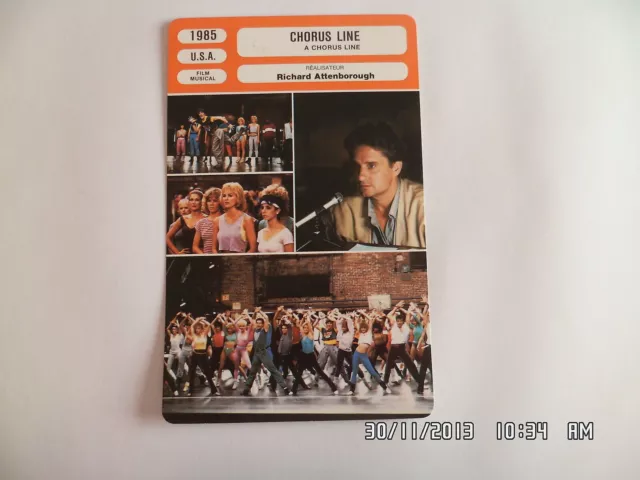 CARTE FICHE CINEMA 1985 CHORUS LINE Michael Douglas Terence Mann Alyson Reed