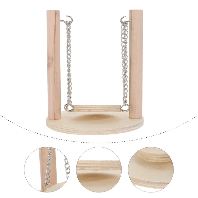 Vogelschwungspielzeug Holz Vogelperch Papagei Käfigspielzeug für Sitticheet
