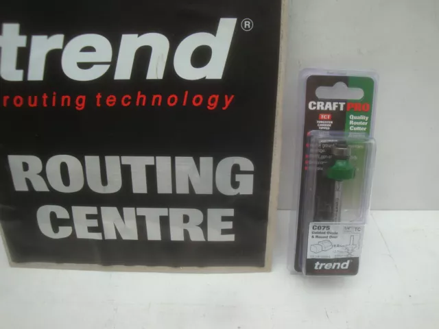 Trend C075X1/4Tc Tct 4.8Mm Radius Rounding Over Ovolo Router Cutter 1/4" Shank