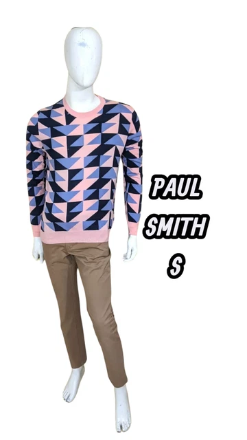 Pull Paul Smith Homme Bleu Marine Col V - Taille S - Coton, Laine, Nylon