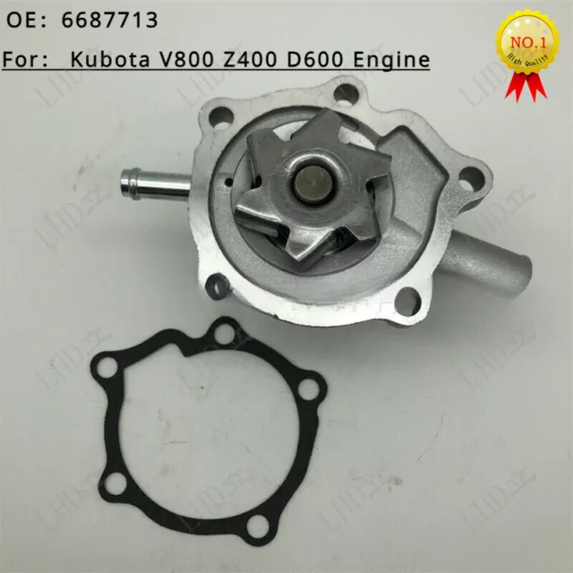 New Water Pump For Kubota V800 Z400 D600 Engine 6687713 1G820-73035 15852-73030.