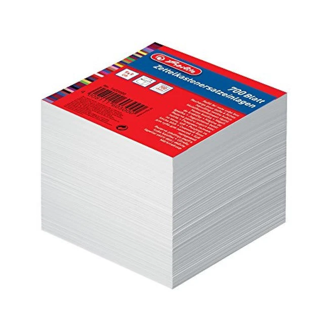 (TG. 9 x 9 cm, 700 Blatt) Herlitz 1603000 - Ricarica per blocco appunti, 9 x 9 c