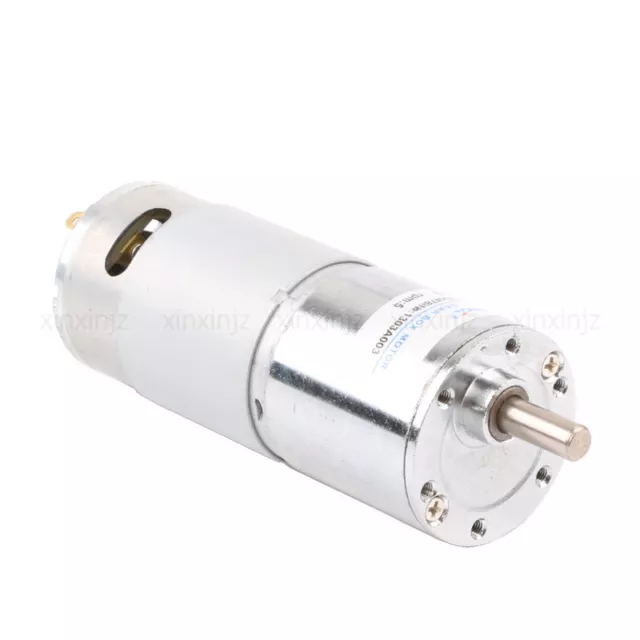 12V DC 5 RPM Gear-Box Speed Control Electric Motor Low Noise Diameter 37mm