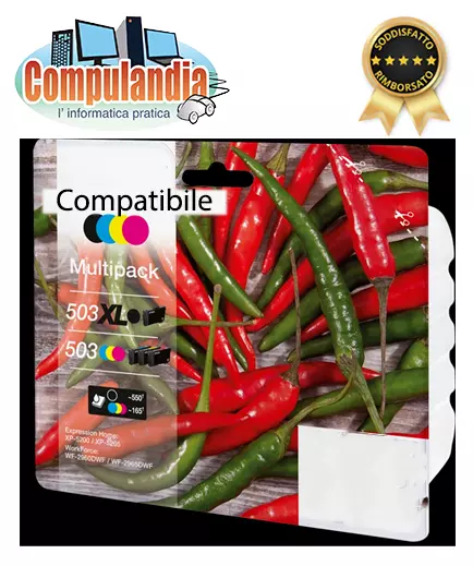 Compatibile Epson PEPERONCINI 503 XL - Kit 4 Cartucce