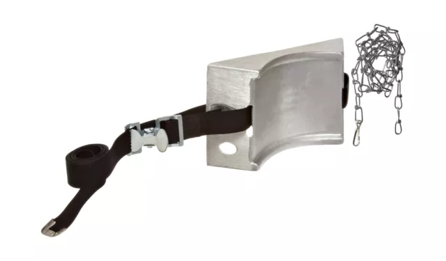 Talboys 717 Aluminum Cylinder Wall Bracket with Strap and Chain, 1.875" Lengt...
