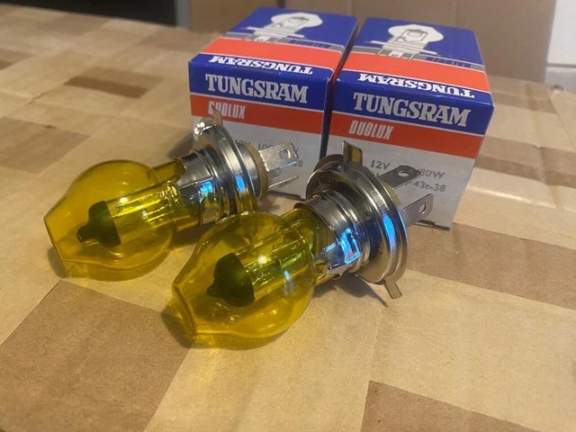 Lot De 4 Ampoules Fischer Jaunes Pour Voiture Ancienne - 24V, 50/55W, Neuves Dans Leur Emballage
