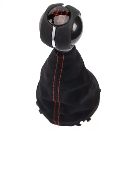 MINI F54 F55 F56 F57 F60 6 Speed Gear Knob And Gaitor Red Stitched ...