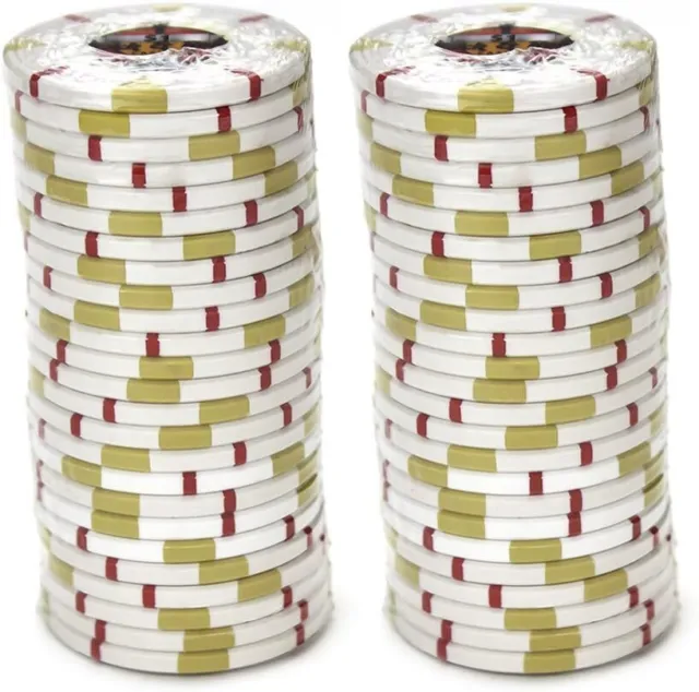 Claysmith Gaming Rock & Roll Poker Chip Heavyweight 13.5-Gram Clay $1 White 2