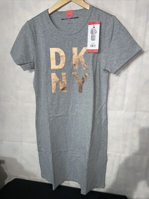 DKNY Grigio al ginocchio manica corta Smart Abito A Matita USA Taglia 4 UK 10-12 