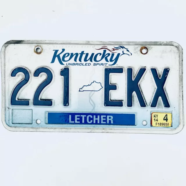 2014 United States Kentucky Letcher County Passenger License Plate 221 EKX