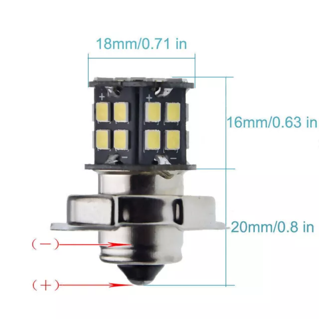 P26S 2835 30 LED DC 6V/12V Motocicleta Faro Lámpara Frontal Globus Blanco 3