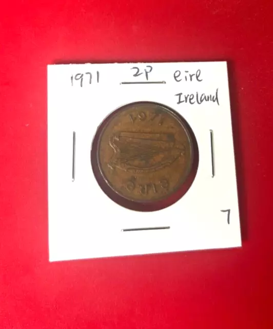 1971 Irland 2P Münze - Schöne Welt Münze