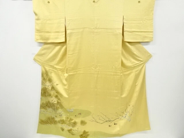 6537714: Japanese Kimono / Vintage Iro-Tomesode / Embroidery / Pine & Mandarin D