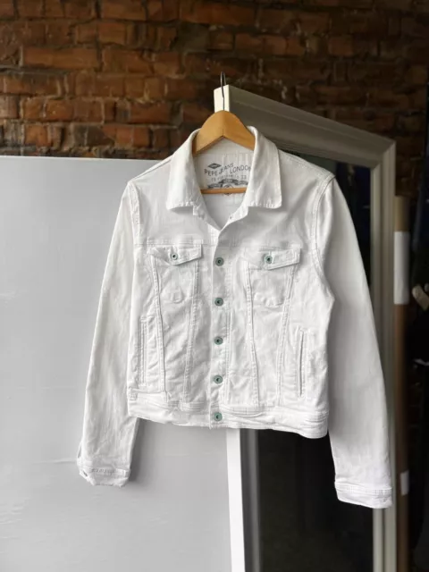 Pepe Jeans London Veste en jean blanc pour femme Taille - S/M