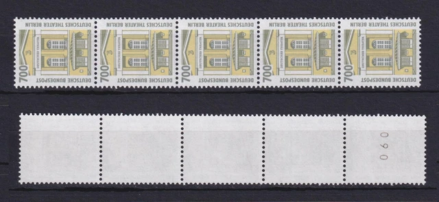 Bund 1691 RM 5er Streifen gerader Nummer SWK 700 Pf postfrisch
