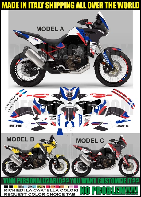 Adesivi 3D Compatibili Con Honda 1100 Africa Twin Adventure Sports Battitacco - Foto 6