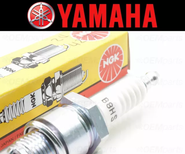 1x NGK B8HS Spark Plug Yamaha MC (See Fitment Chart) #B8H-S0000-00-00 2