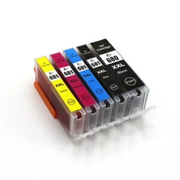 5x Ink Cartridges PGI-680 XXL CLI-681 for Canon TR7560 TR7660 TR8560 TR8660