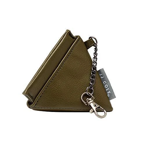 Vegan Leather Pyramid Pacifier Pouch, Olive