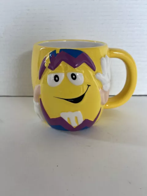 M&M’s Galerie Yellow Purple Coffee Tea Mug Cup Vintage Collectible 2003