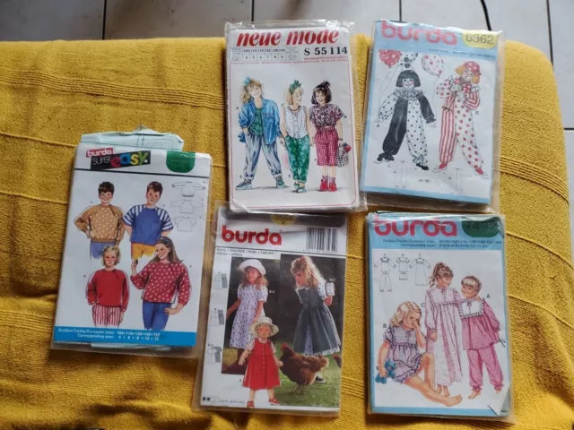 LOT DE 5 patrons vintage BURDA robes Tabliers fille Deguisements EUR 14 50 PicClick FR