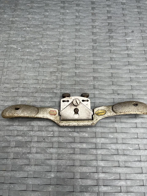VINTAGE STANLEY M820 Spokeshave - Maleable, Flat bottom model Original Decal