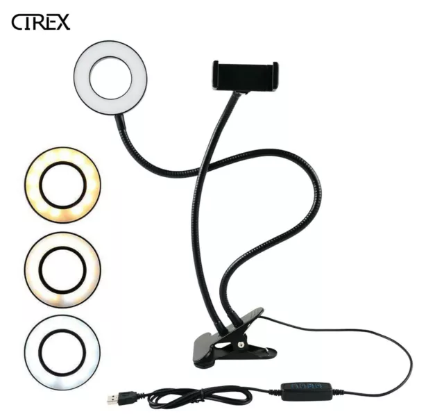 24 LED Selfie Ring Light with Cell Phone Stand Holder for Live Stream Makeup