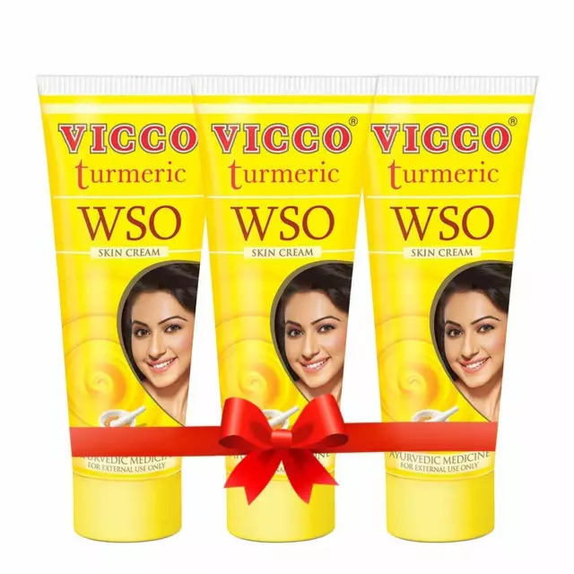 Vicco Turmeric WSO Ayurvedic Herbal Skin Cream Remove Sun Tan Dark Spot Acne