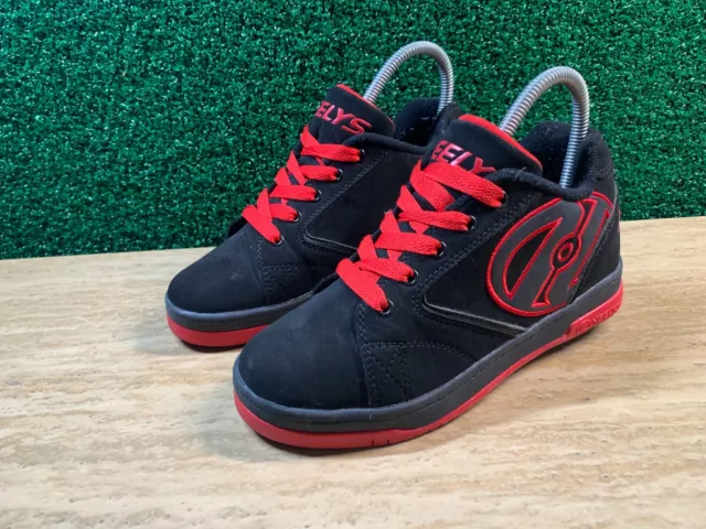 HEELYS Propel 2.0 Unisex Youth-Big Kids Black Red Skate Shoes Size 5 W/Wheels