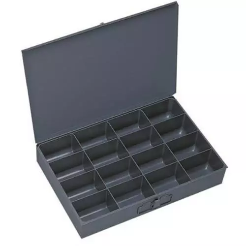 Metal 16 Hole Storage Bolt Bin Cabinet Tray Box Nuts Bolts Fasteners Screws