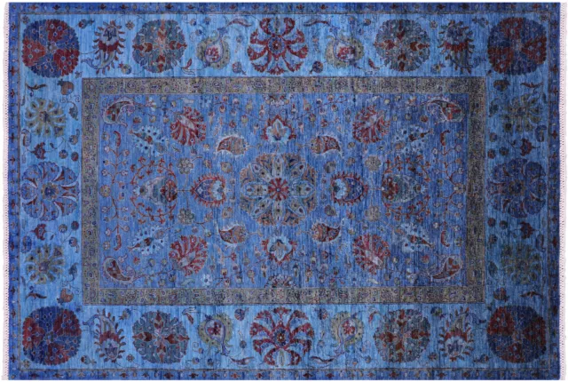 Hand-Knotted William Morris Wool Rug 5' 7" X 8' 1" - Q18442