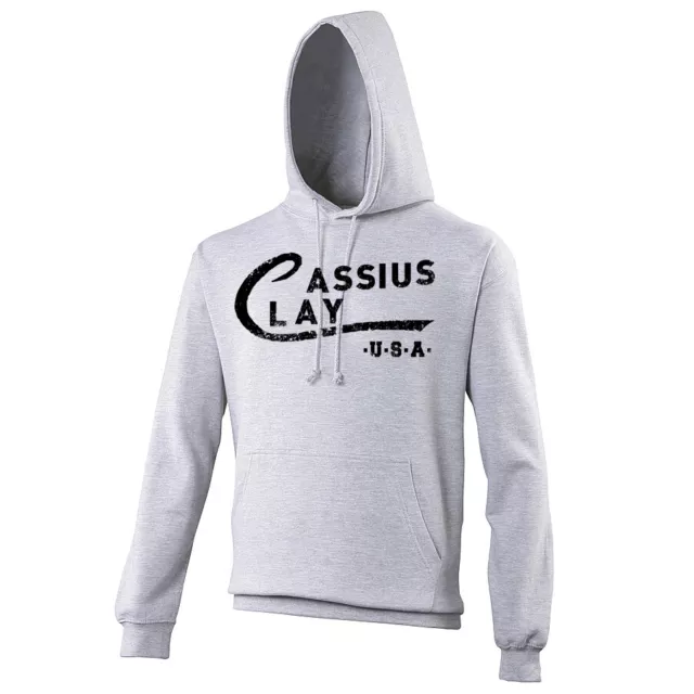 Cassius Clay Grey Premium Hoodie Hoody Boxing Muhammad Ali The Greatest