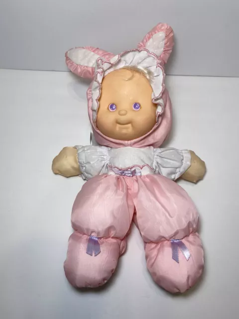 Vintage Fisher Price Puffalump Kids Pink Bunny Rabbit Doll Plush Toy 1990