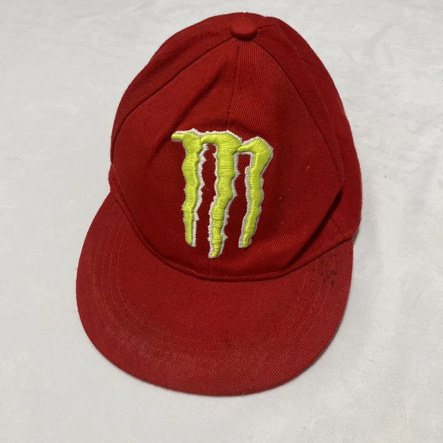 MONSTER ENERGY DRINK New Era Baseball Cap Hat Snapback Red Adjustable £