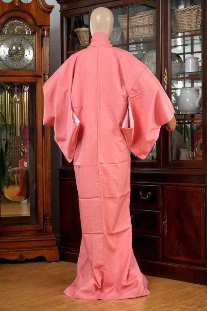 Dear Vanilla Japanese Silk Kimono Women's Robe Gown Authentic Japan Vintage Mint 9