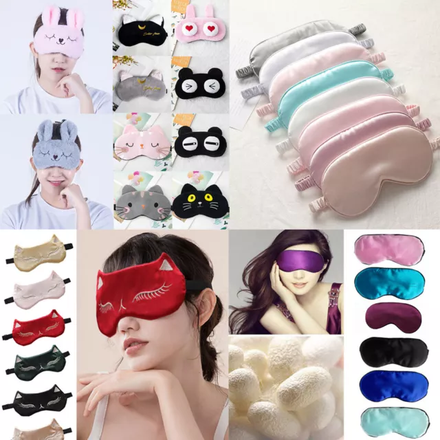 Maschera sonno donna viaggio occhi copertura maschera occhi morbida benda occhi tri disegno