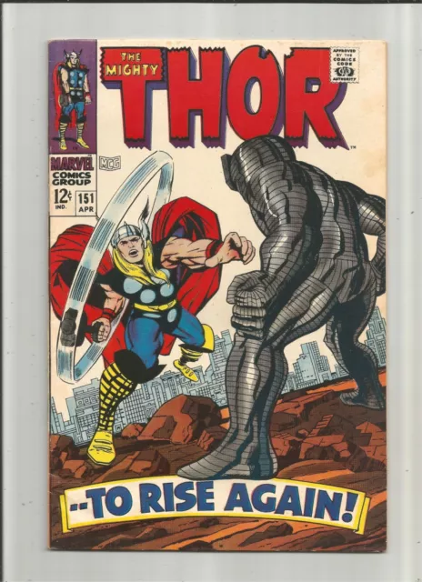 The Mighty Thor  151 VF+ 8.5 1968  "Thor vs Destroyer"