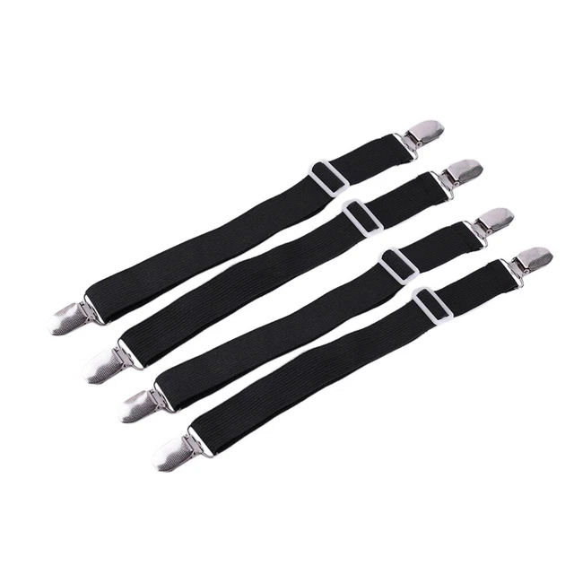 4PCS Bed Sheet Clips Bed Sheet Adjustable Fasteners Suspenders Gripper