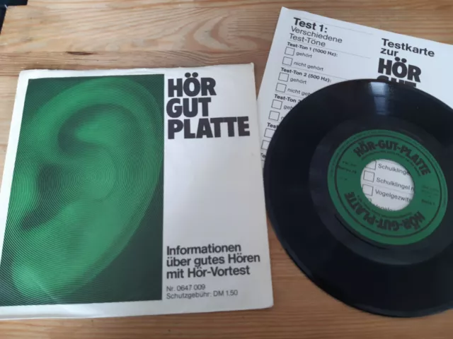 7" VA Hör-Gut-Platte : Informationen über gutes Hören (.. Song) PRIVATE PRESS